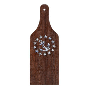 Symbol für die Ankerstars der nautischen Yacht Schneidebrett