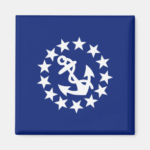 Symbol für die Ankersteine der Yacht-Flagge auf bl Magnet