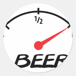 Symbol für die Bierebene Runder Aufkleber
