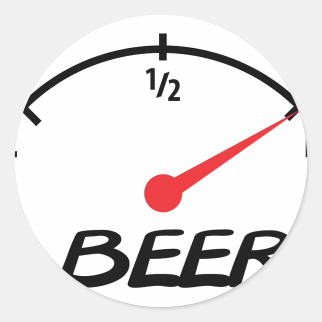Symbol für die Bierebene Runder Aufkleber (Vorderseite)