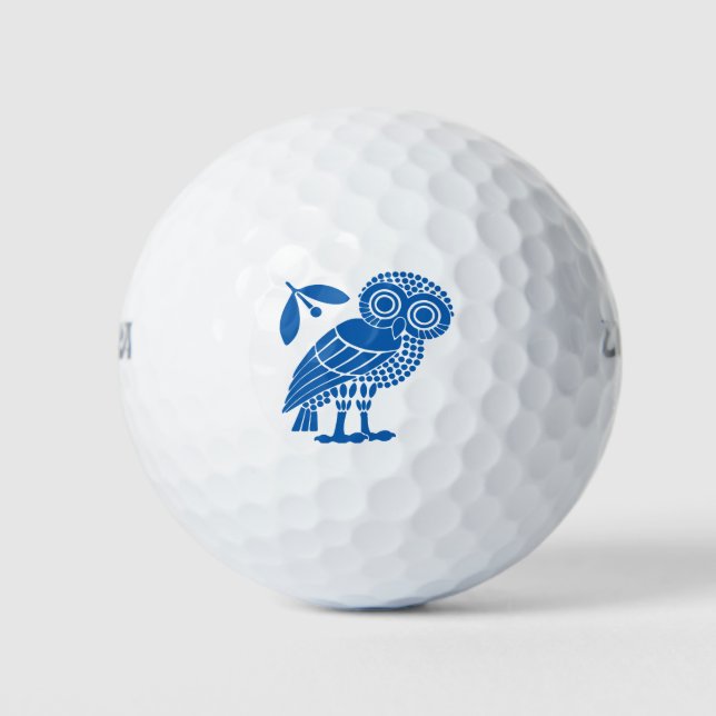 Symbol für die Eule bi für die Stadt Athen Golfball (Vorderseite)