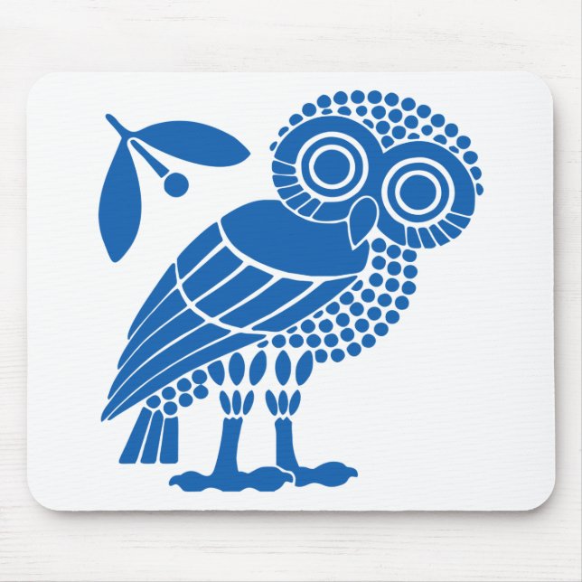 Symbol für die Eule bi für die Stadt Athen Mousepad (Vorne)