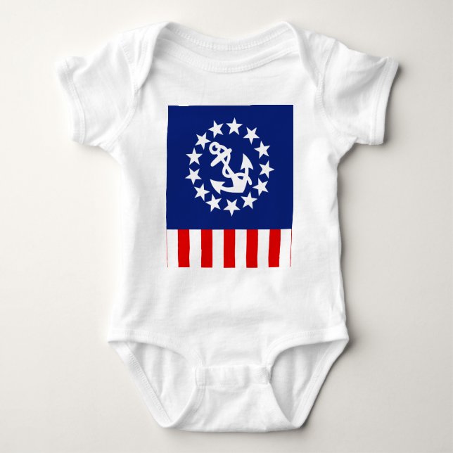 Symbol für die Flagge eines amerikanischen Schiffe Baby Strampler (Vorderseite)