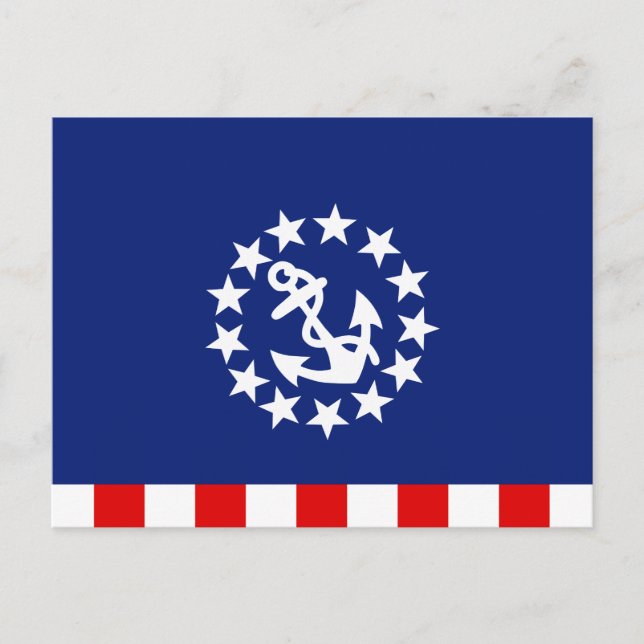 Symbol für die Flagge eines amerikanischen Schiffe Postkarte (Vorderseite)