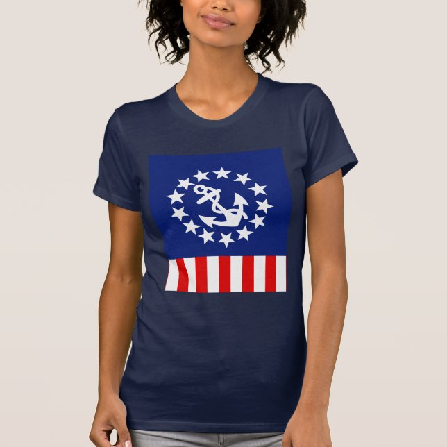 Symbol für die Flagge eines amerikanischen Schiffe T-Shirt (Vorderseite)