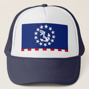 Symbol für die Flagge eines amerikanischen Schiffe Truckerkappe