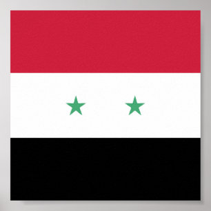 Symbol für die Flagge Syriens Poster