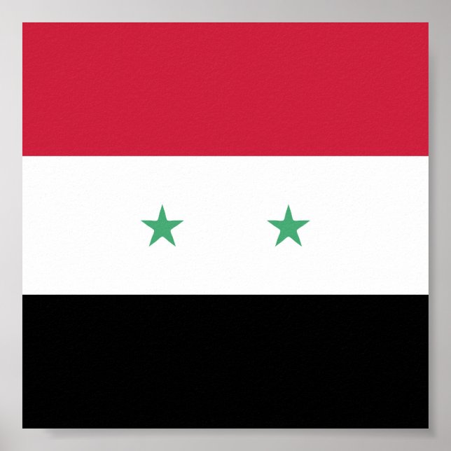 Symbol für die Flagge Syriens Poster (Vorne)