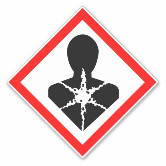 Symbol für die Gesundheitsgefährdung Aufkleber (Vorderseite)