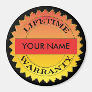 Symbol für die Lebensgarantie - Ihr Name Rund um d Magnet