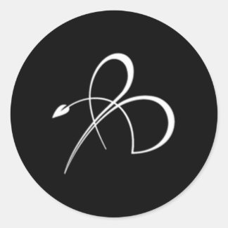 Symbol für die leuchtende Linie Runder Aufkleber