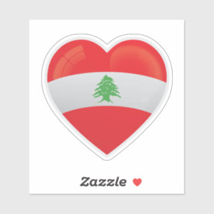 Symbol für die Libanon-Liebe Aufkleber