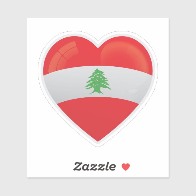 Symbol für die Libanon-Liebe Aufkleber (Blatt)