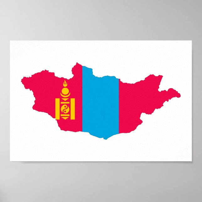 Symbol für die mongolische Landesflagge Poster (Vorne)