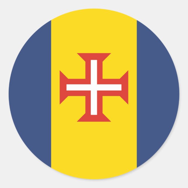 Symbol für die portugiesische Provinz Madeira Runder Aufkleber (Vorderseite)