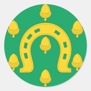 Symbol für die Region Rutland-Flagge Runder Aufkleber