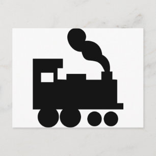 Symbol für die schwarze Eisenbahn Postkarte