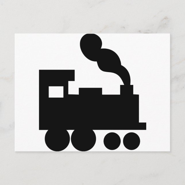 Symbol für die schwarze Eisenbahn Postkarte (Vorderseite)