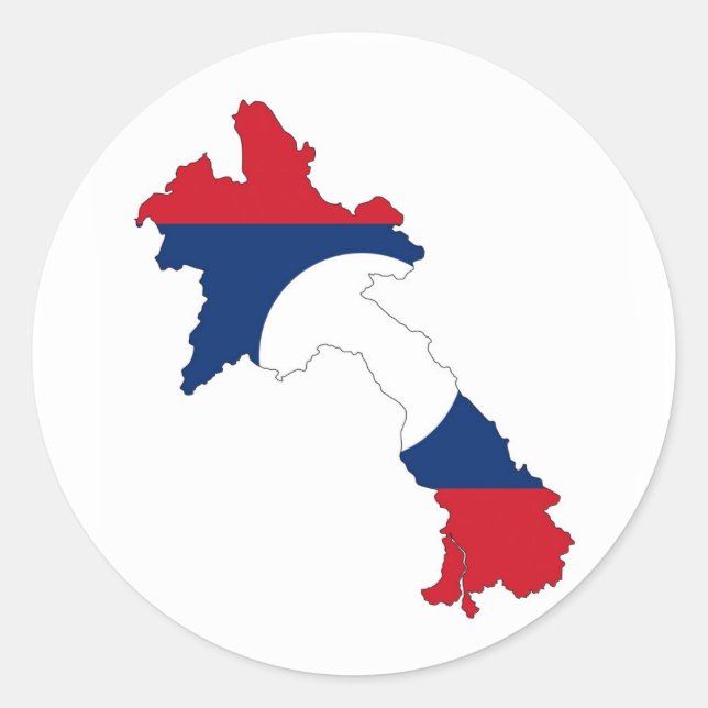 Symbol für die Silhouette der Landesflagge Runder Aufkleber (Vorderseite)