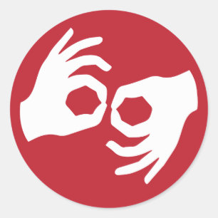 Symbol für die Sprachdeutung Runder Aufkleber