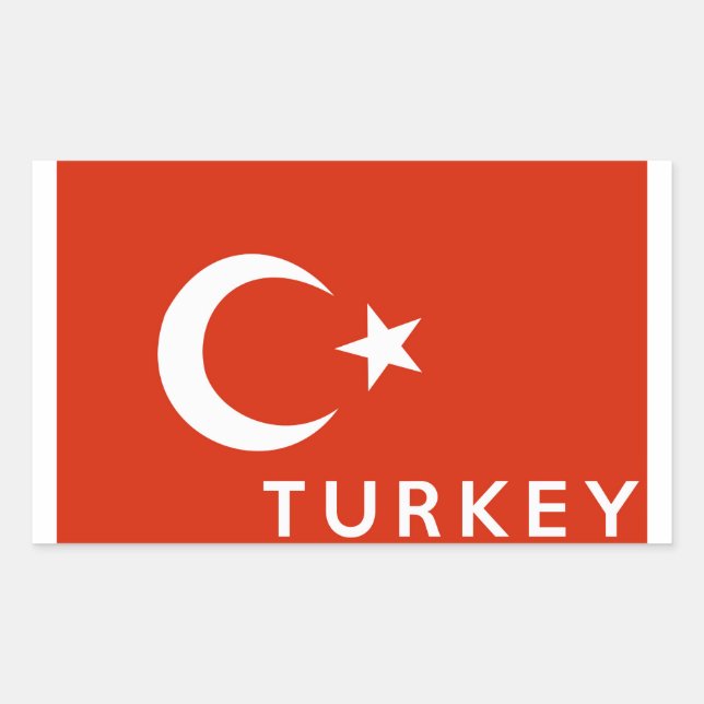 Symbol für die Türkei Rechteckiger Aufkleber (Vorderseite)