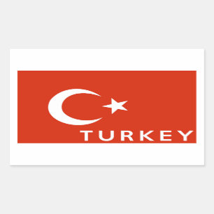 Symbol für die Türkei Rechteckiger Aufkleber