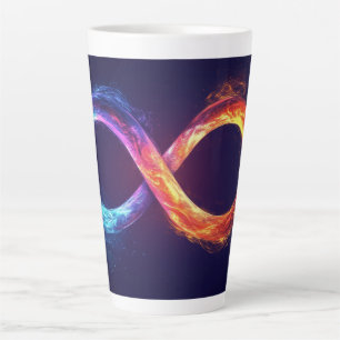 Symbol für digitale Kunst des unendlich langen Log Milchtasse