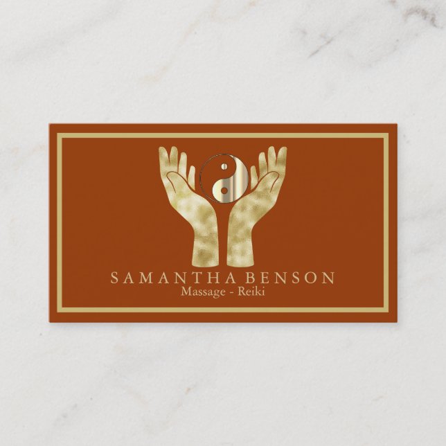 Symbol für Elegante HeilHände Yin Yang Visitenkarte (Vorderseite)