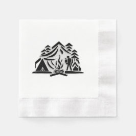 Symbol für elegantes und rustikales Camping Serviette