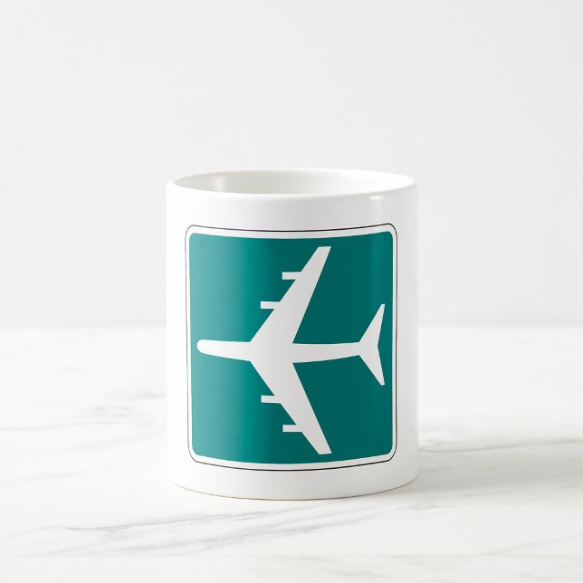 Symbol für Flughafenzeichen Zeichen für das Flugze Kaffeetasse (Von Creator hochgeladen)