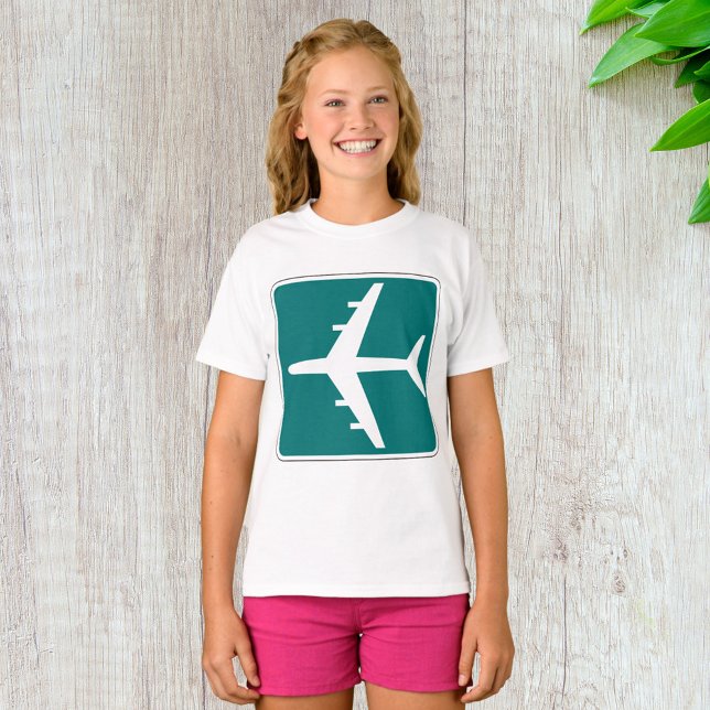 Symbol für Flughafenzeichen Zeichen für das Flugze T-Shirt (Von Creator hochgeladen)