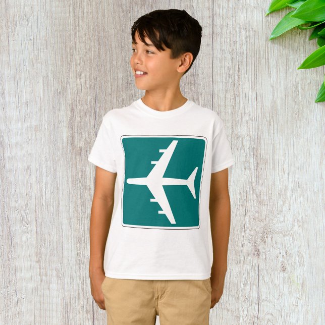 Symbol für Flughafenzeichen Zeichen für das Flugze T-Shirt (Von Creator hochgeladen)