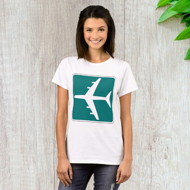 Symbol für Flughafenzeichen Zeichen für das Flugze T-Shirt (Von Creator hochgeladen)