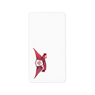 Symbol für Freimaurerei und Schild Adressaufkleber