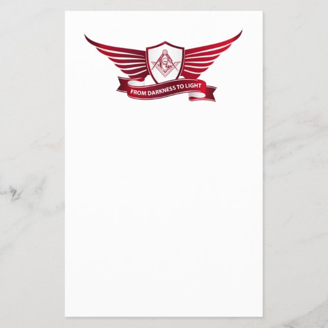 Symbol für Freimaurerei und Schild Flyer (Vorne)