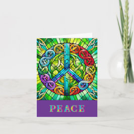 Symbol für Frieden: Notizkarte Dankeskarte