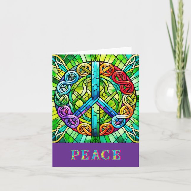 Symbol für Frieden: Notizkarte Dankeskarte (Vorderseite)