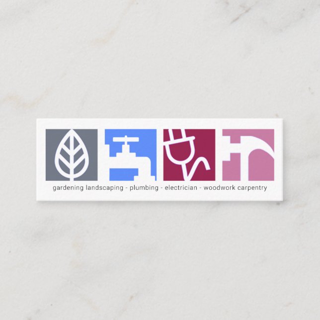 Symbol für Großbauleistungen Mini Visitenkarte (Vorderseite)