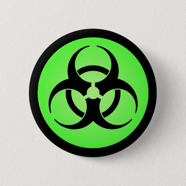 Symbol für grüne Biogefährdung Button (Vorderseite)