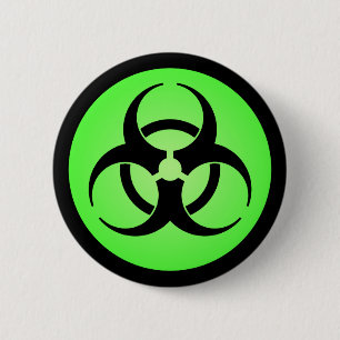 Symbol für grüne Biogefährdung Button