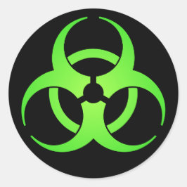 Symbol für grüne Biogefährdung Runder Aufkleber