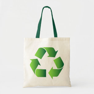 Symbol für grünen Recycle Tragetasche