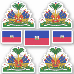 Symbol für haitianischen Staat / Wappen und Flagge Aufkleber