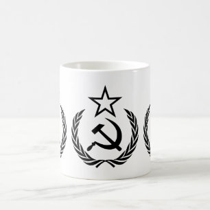 Symbol für Hammer Sickle Star Bold Revolutionär Kaffeetasse
