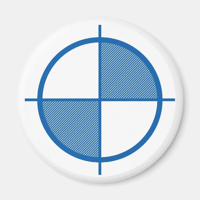 Symbol für Höhe (blau) Magnet (Vorne)