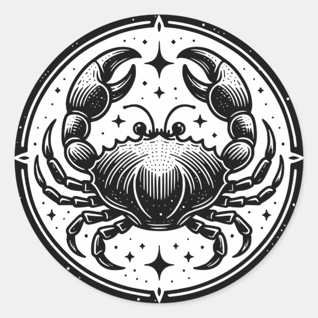 Symbol für Horoskop-Schildkröte Runder Aufkleber (Vorderseite)