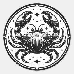 Symbol für Horoskop-Schildkröte Runder Aufkleber