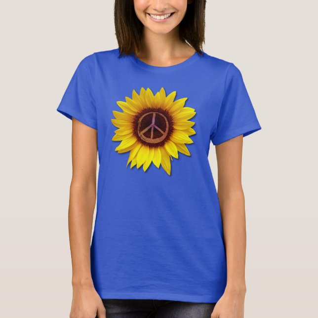 Symbol für innere Sonnenblume signieren Anti-Krieg T-Shirt (Vorderseite)
