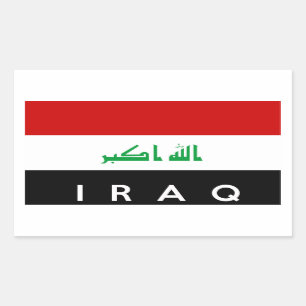 Symbol für iraq rechteckiger aufkleber