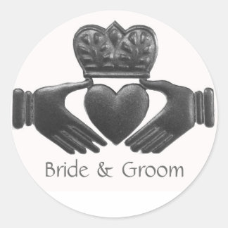 Symbol für irische Liebe Claddagh Runder Aufkleber